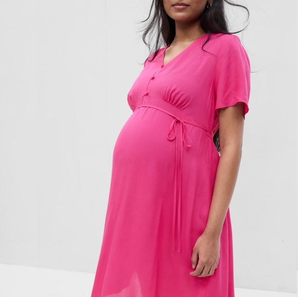 NWT Gap Maternity Tie Dress (Small) - Picture 4 of 4